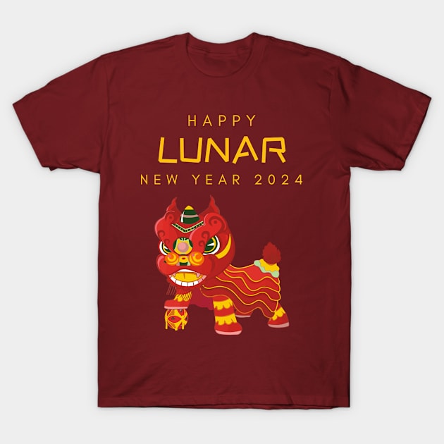 Lunar New Year 2024 The Year Of Dragon 2024 Men Women Kids T-Shirt by AimArtStudio